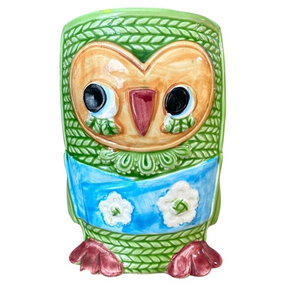 Vintage 1971 Rubens Originals 6" Owl Planter Vase #5131 Japan MCM Ceramic - Picture 2 of 9